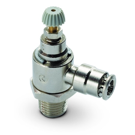Camozzi #Gmvu 04-02, Meter In Valve Series Right Angle Flow Control, 1/4" OD X 1/8" NPT GMVU 04-02